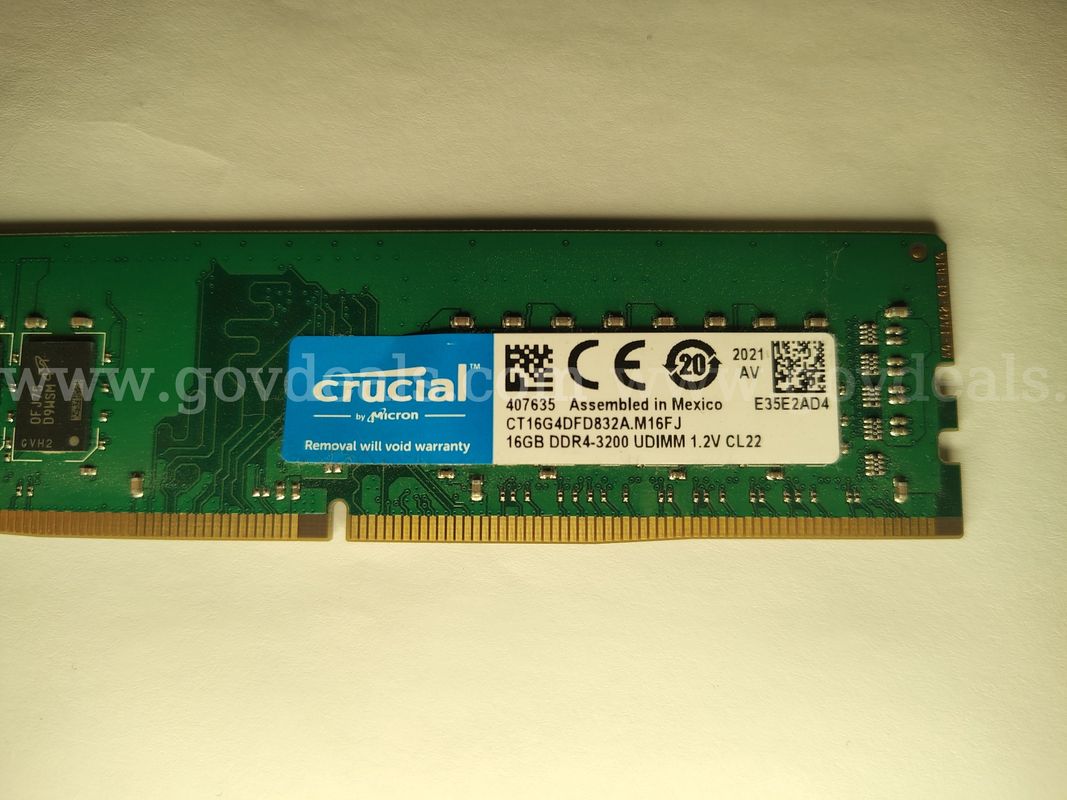 x1 16GB DDR4-3200 UDIMM, Crucial CT16G4DFD832A.M16FJ - Used
