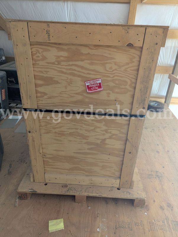 Palletized Wooden Shipping Crate – Approximately 45" × 33.5" × 32"