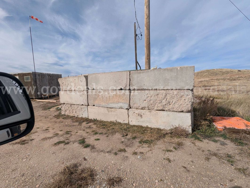 Concrete Blocks (approx 3200lbs each), Lot of 12
