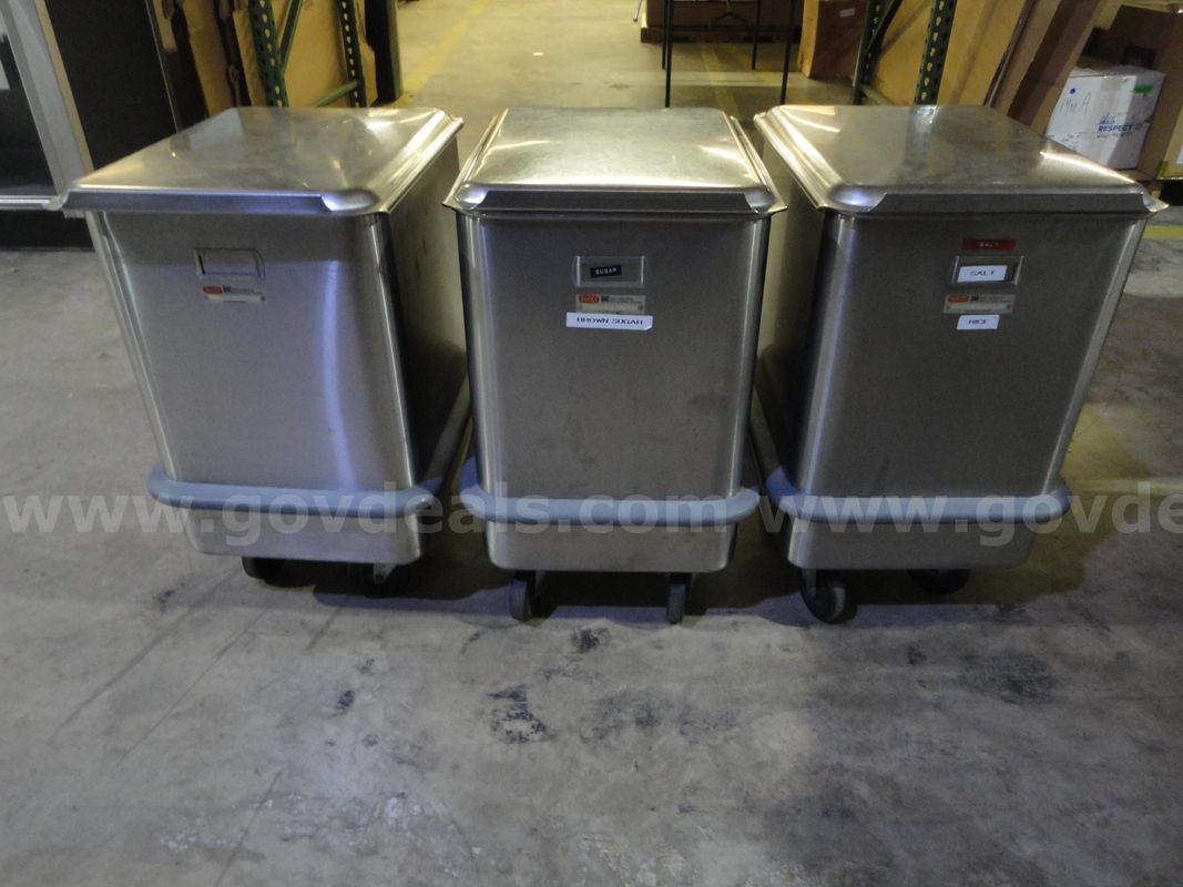 Three (3) Ingredient Storage Bins