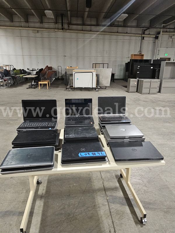 Lot #4L of Dell Computer Laptops *NO Hard Drives*