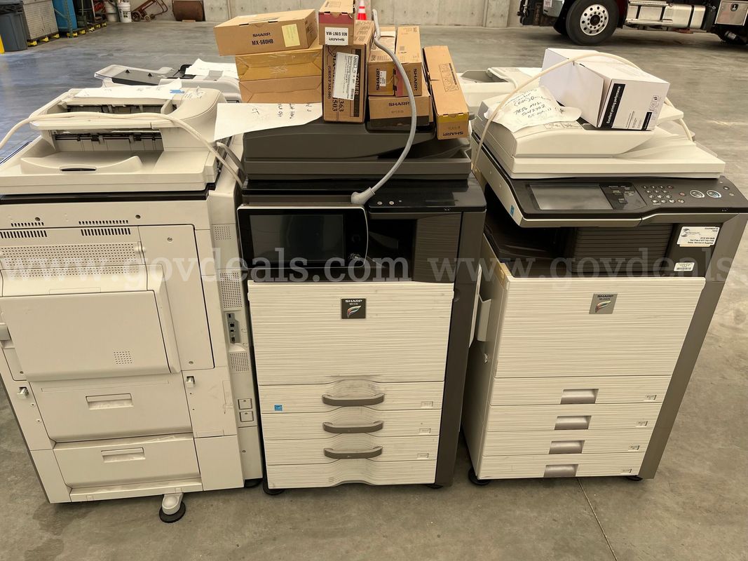 Lot 16 - Sharp MX-4100N, MX-5141 and MX-M283N multifunction copiers/printers