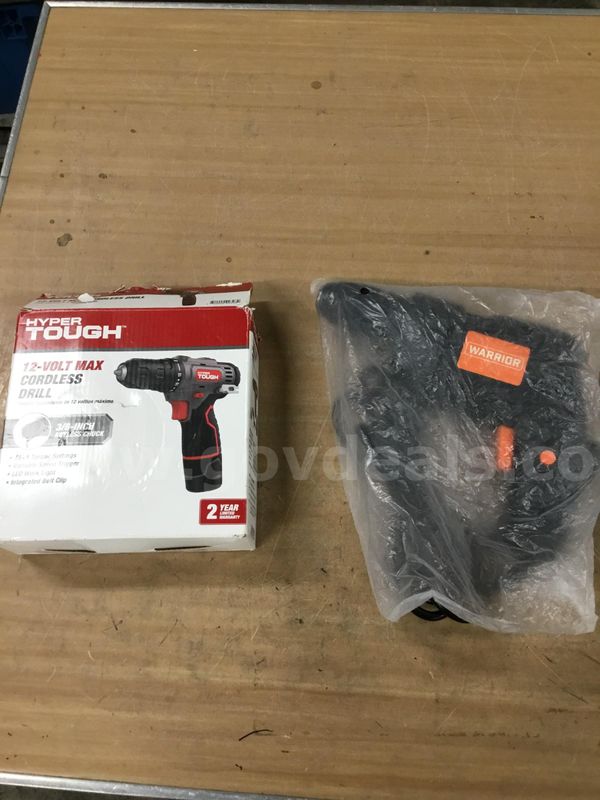 Hyper Tough cordless drill driver, & a Warrior reversible drill driver (BOTH COME WITH BATTERIES) "DH"