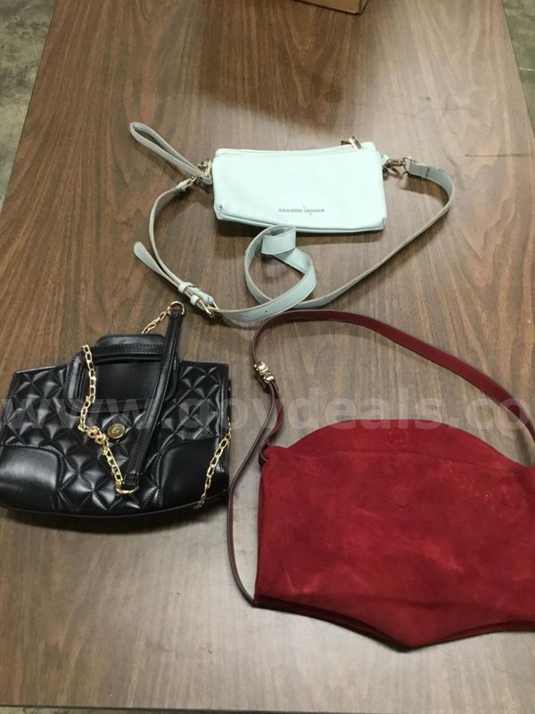 Lot of items-Nanette Lepore handbag, leather black handbag, burgundy Madewell handbag “DH”