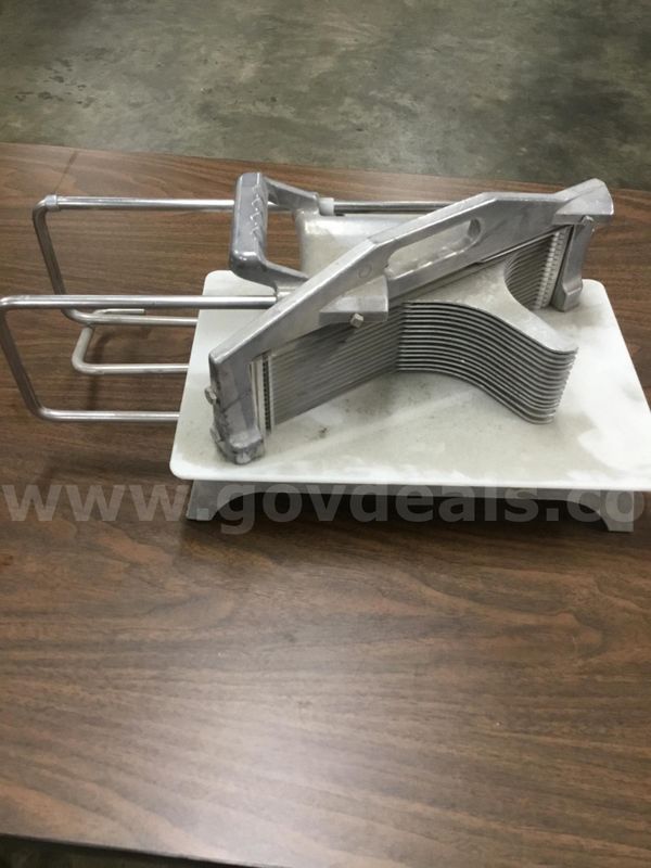 19 x 19 1/2 silver food slicer “DH”