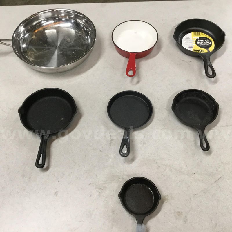1 Lot of Assorted Skillets and Frying Pans
