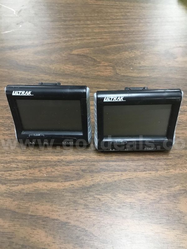 Two 3 inch black Ultrak timers (BATTERIES INCLUDED) “DH”
