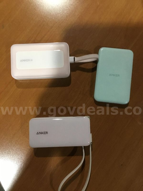 Lot of items- mint green & 2 pink Anker portable chargers “DH”