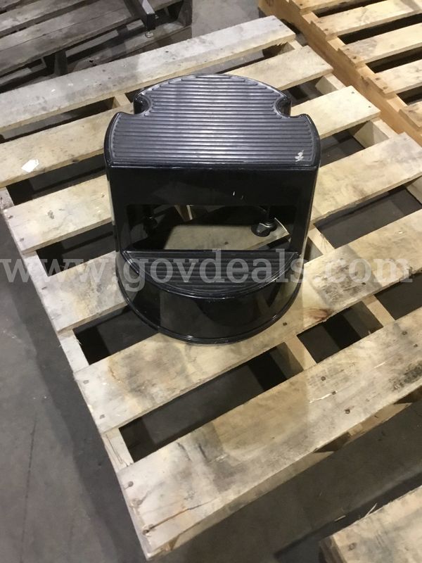 14 inch black step stool “DH”