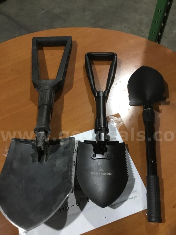 18 in Dartmour entrenching tool, 23 in gerber entrenching tool, & a 16 in entrenching tool “DH”