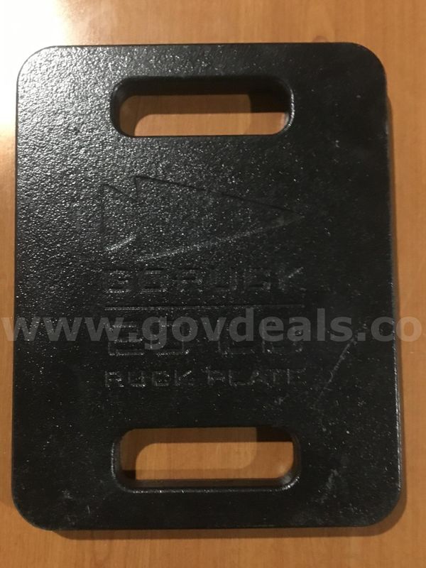 9 x 11 black steel 20 pd Go Ruck plate “DH”