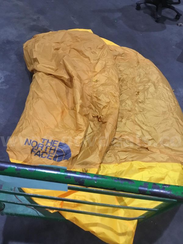 Light orange & brown The North Face camping bag “DH”