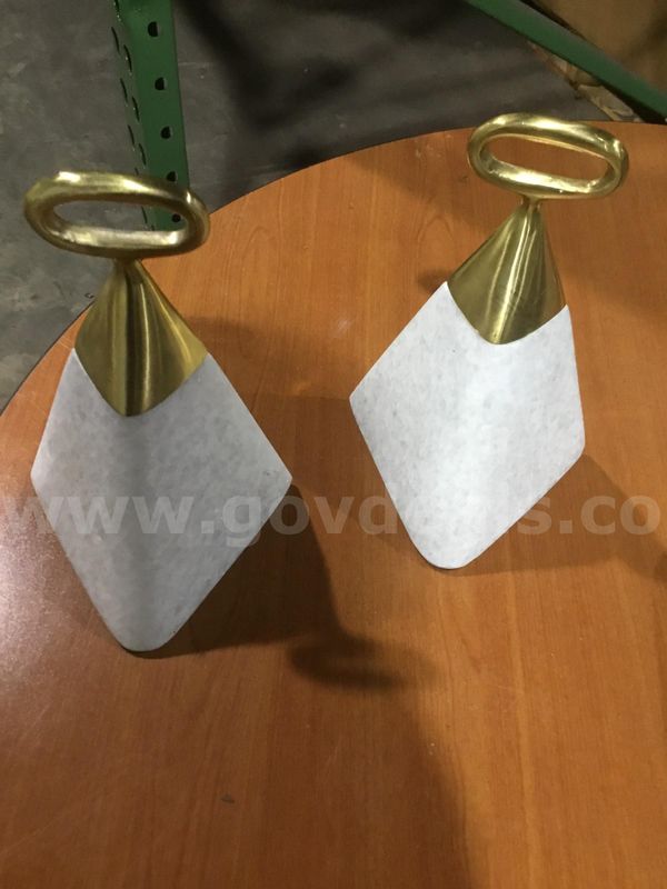 2 white granite stone house hold items "DH"