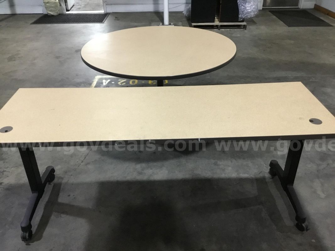 1 Lot of Tables (Round 54" x 29" and Rectangle 72' x 29" x 24")