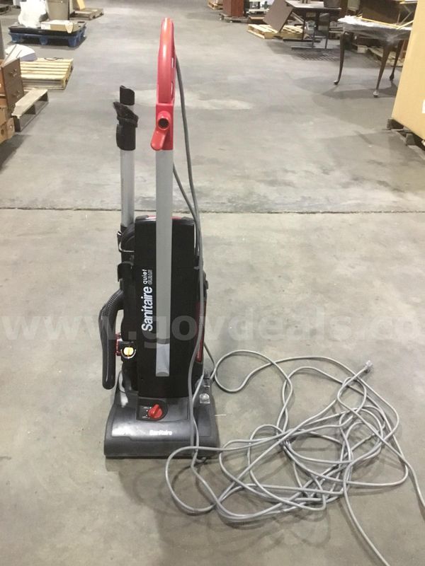 Black & red Sanitaire vacuum cleaner (IT TURNS ON) "DH"