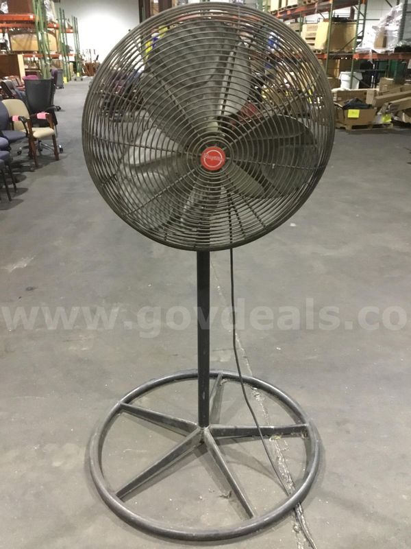 60 inch (IN HEIGHT) black fan (IT TURNS ON) "DH"