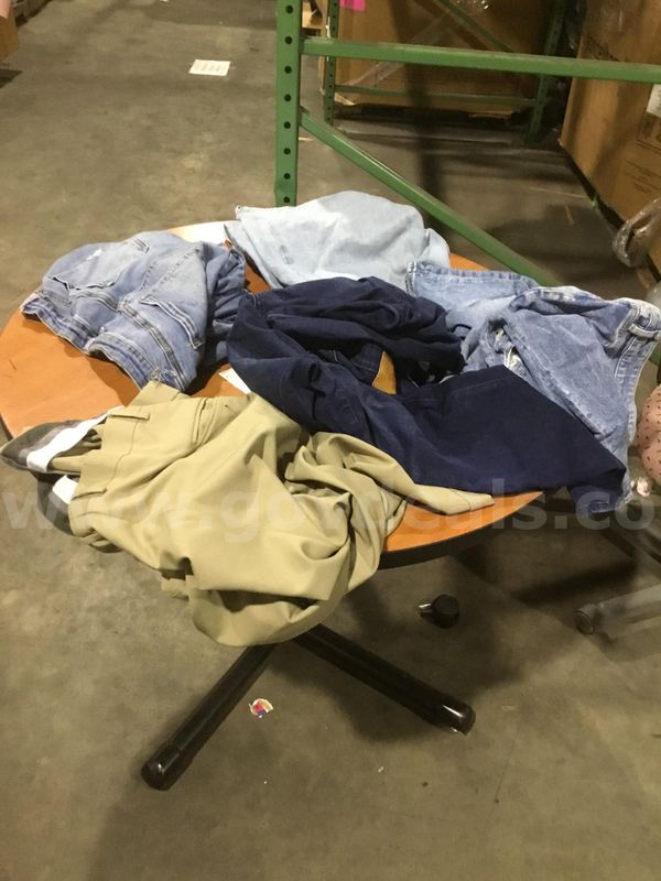 Box of jeans-size 46 x 32, size 13 x 31, size 42, & size 16 "DH"