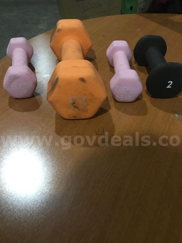 4 misc dumbbells "DH"