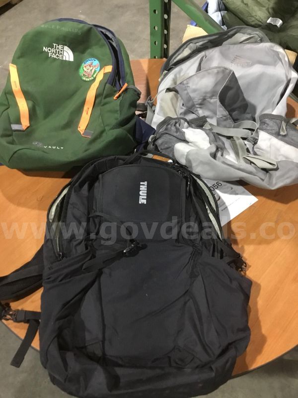 Lot of items-dark green, gray & black backpacks "DH"