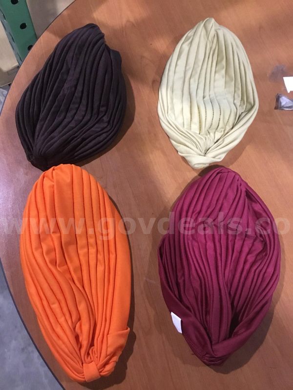 Orange, gold, burgundy, & chocolate brown caps "DH"