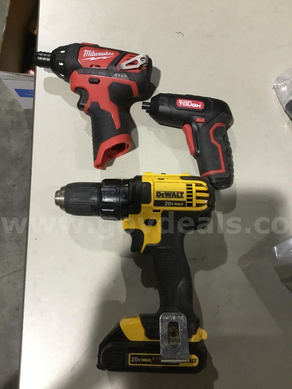 Lot of items-red & black drill gun (NO BATTERY INCLUDED) "DH"