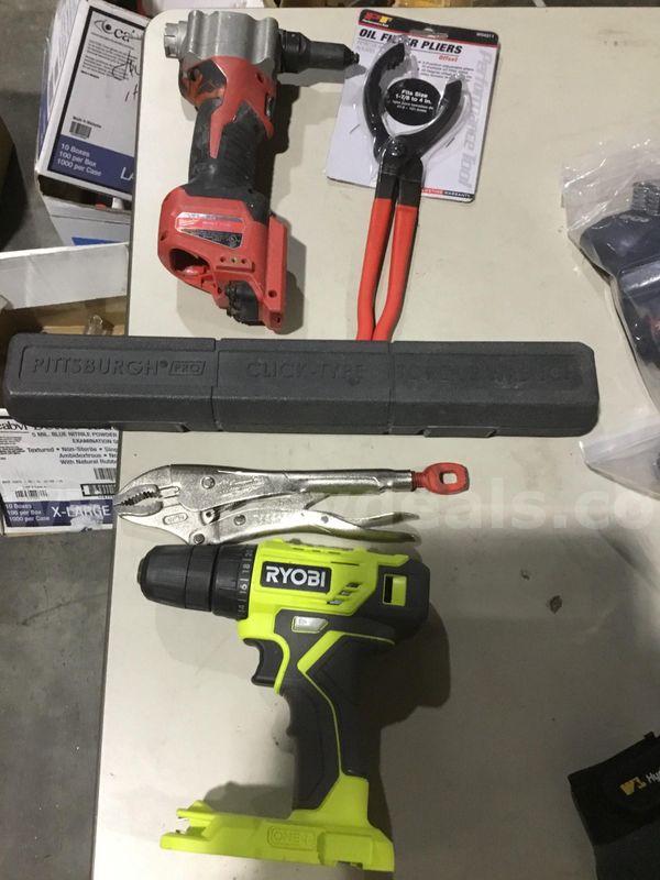 Lot of items-lime green & black drill gun (NO BATTERY INCLUDED) "DH"
