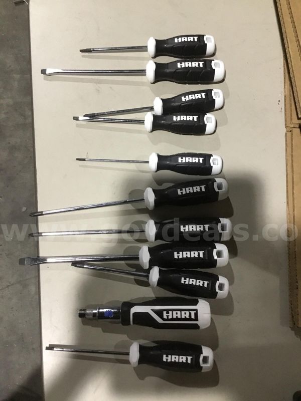 Lot of items-10 screwdrivers, & 1 ratchet screwdriver "DH"