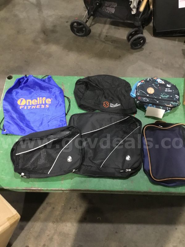 Misc bags-navy blue & orange fitness bag "DH"