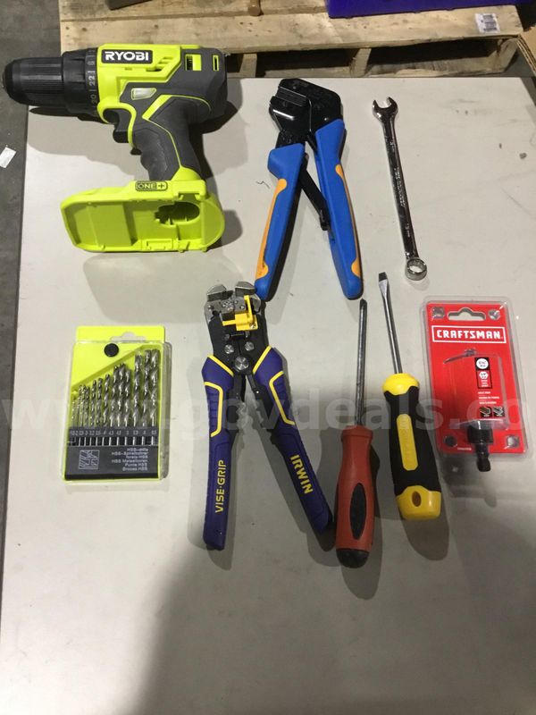 Lot of items-lime green & black drill gun (NO BATTERY INCLUDED) "DH"