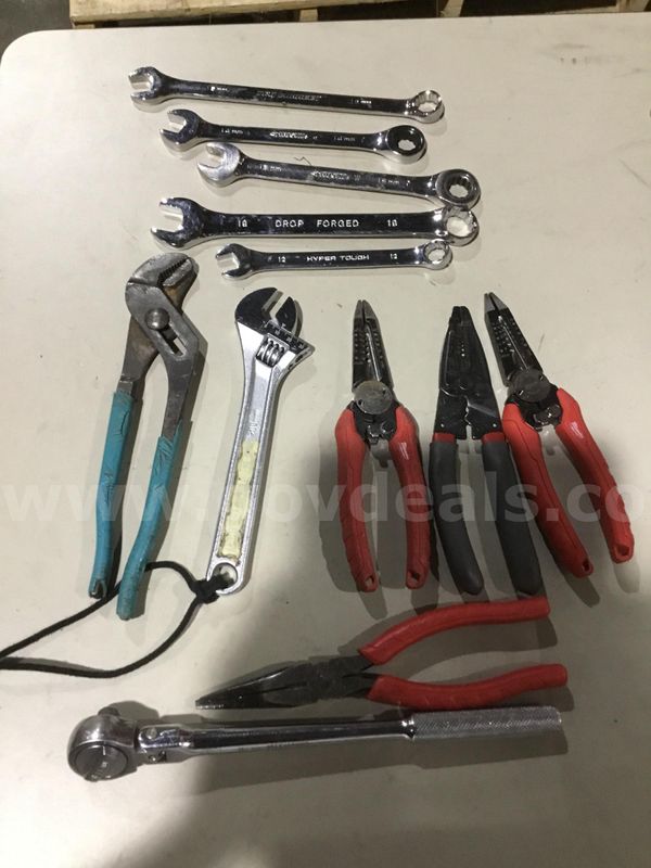 Lot of items-chrome silver "19" wrench tool "DH"