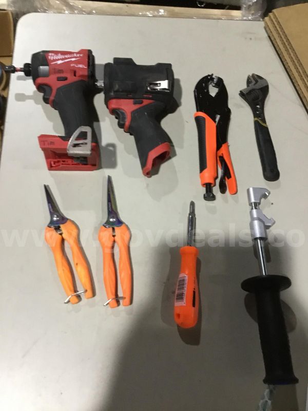 Lot of tools-2 red & black impact drill guns (NO BATTERIES INCLUDED FOR EITHER DRILL GUNS) "DH"