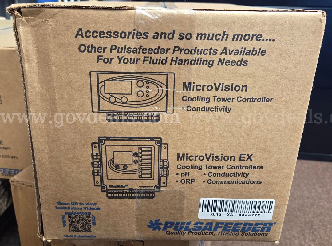 Lot of Three (3) Pulsafeeder Chem-Tech Series Prime Performance Diaphragm Metering Pumps, offered NEW IN ORIGINAL BOXES.