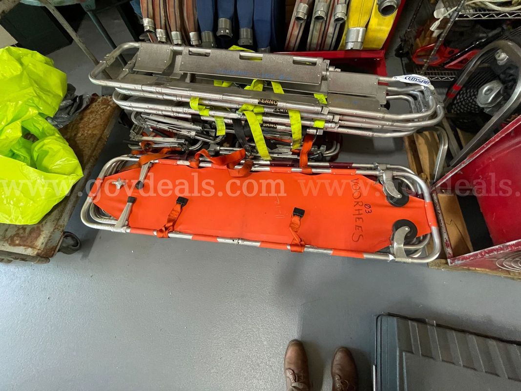 Lot of Four (4) Ferno Scoop Stretchers & Four (4) Portable Stretchers