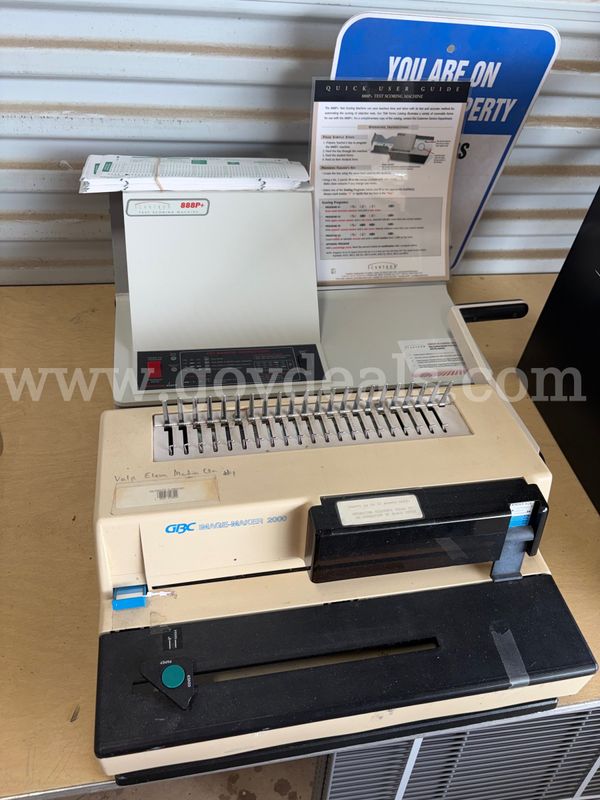(1) Image Maker, (1) ScanTron, (1) Ellison Roll Model, (1) Box of Projectors