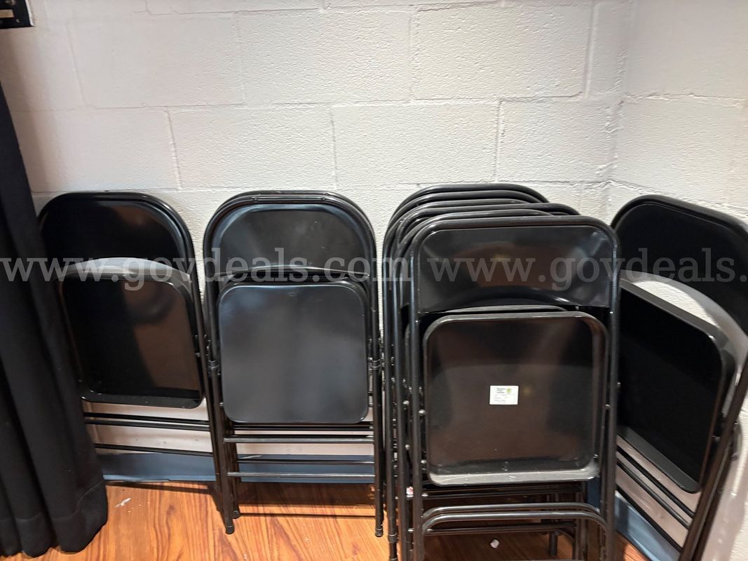 (2) Metal Computer Tables & (12) Chairs