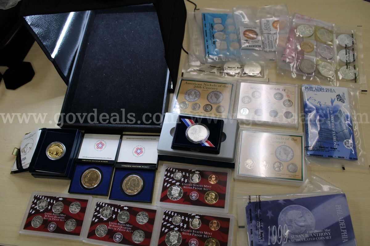 $50 COIN (1); MISC COIN (5); PROOF SET (2); COMMEMORATIVE COIN (3)