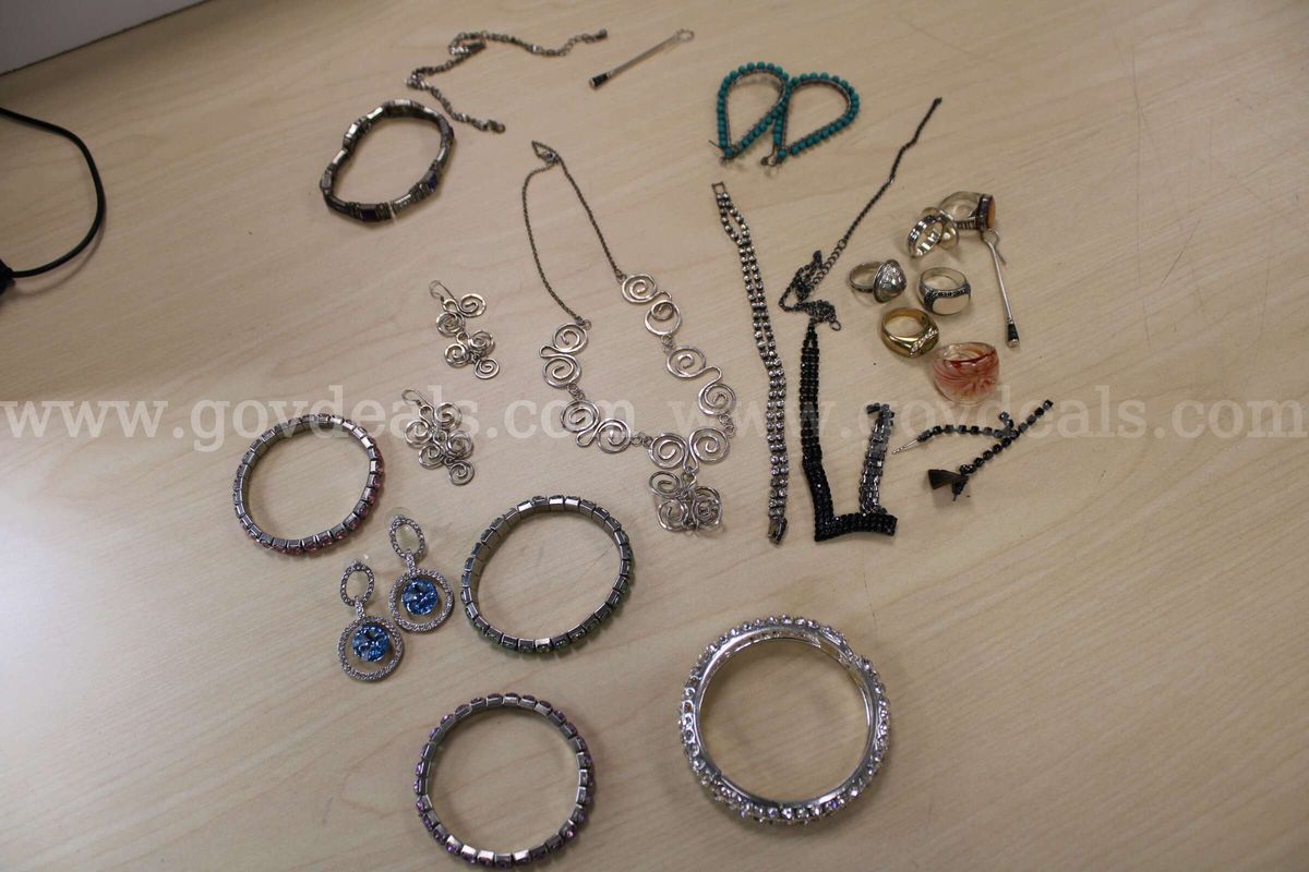 Pair Of Earrings (5), Necklaces (2), Rings (6), Bracelet (7)