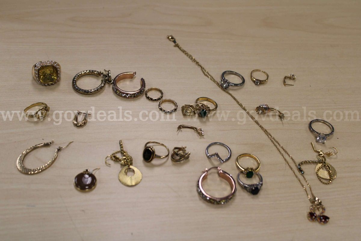 Necklace (1); Ring (12); Earring, Pair (3) Single (7)