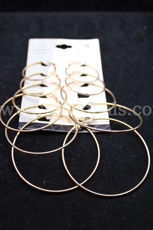 5 PAIR EARRINGS, 1 SINGLE EARRING