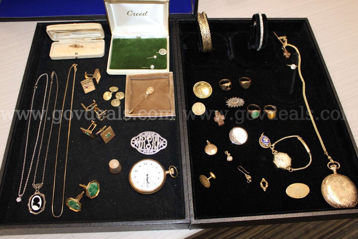 WATCH, POCKET (2) WRIST (1); NECKLACE (3); BRACELET (2); CUFF LINK, PAIRS (5) SI