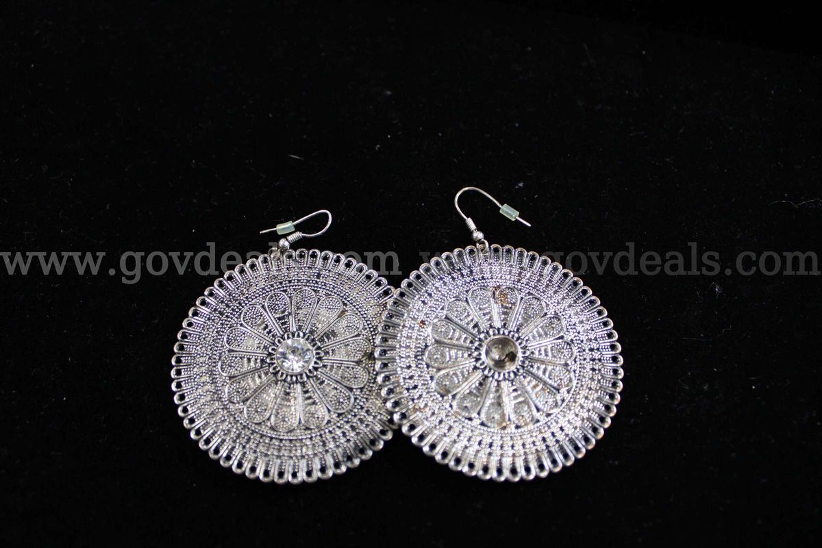 1 Pair Of Silver Earrings