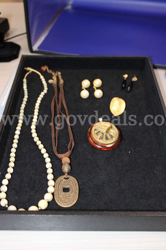 NECKLACE (2); PENDANT (1); EARRING, PAIR (2) SINGLE (1)