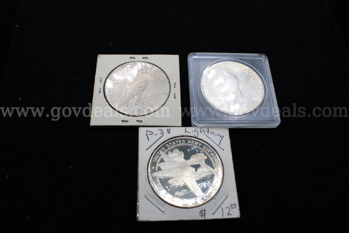 Silver Dollars (2) Silver Coin (1)