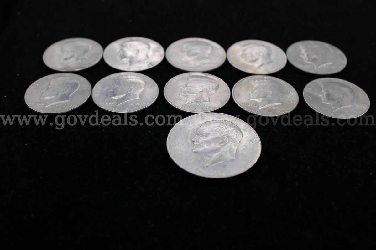 50 Cent (10) Silver Dollar (1)