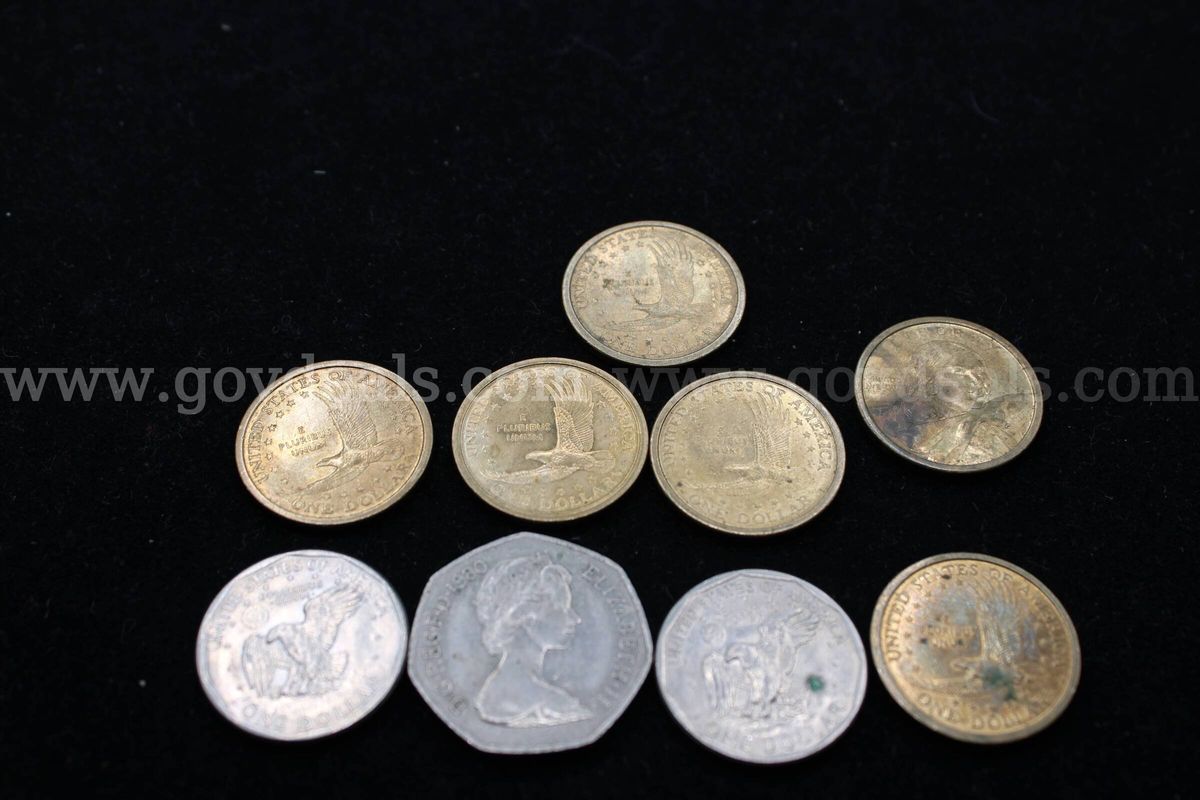 $1 Coin (8); Foreign Coin (1)