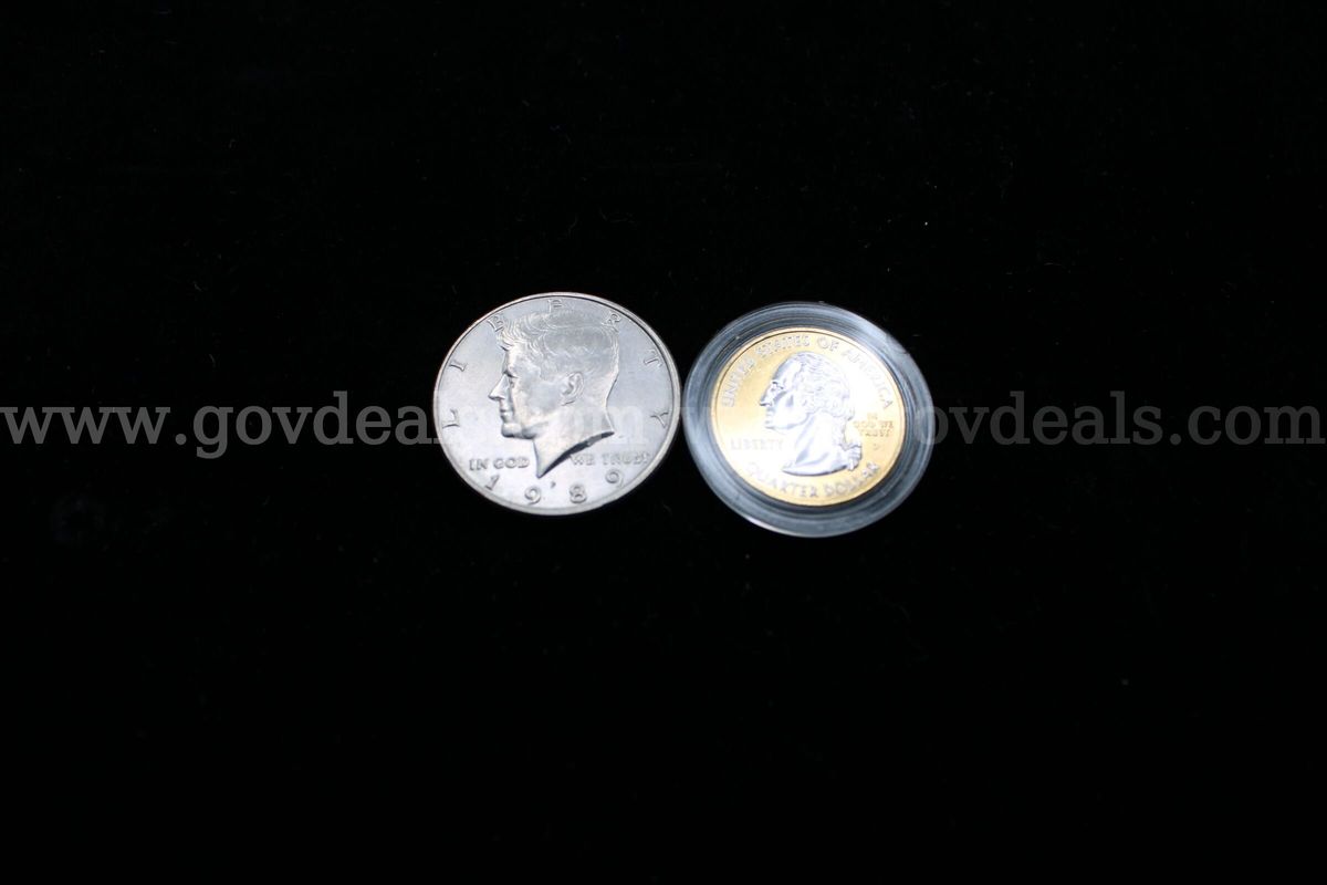 Half Dollar (1); Quarter (1)