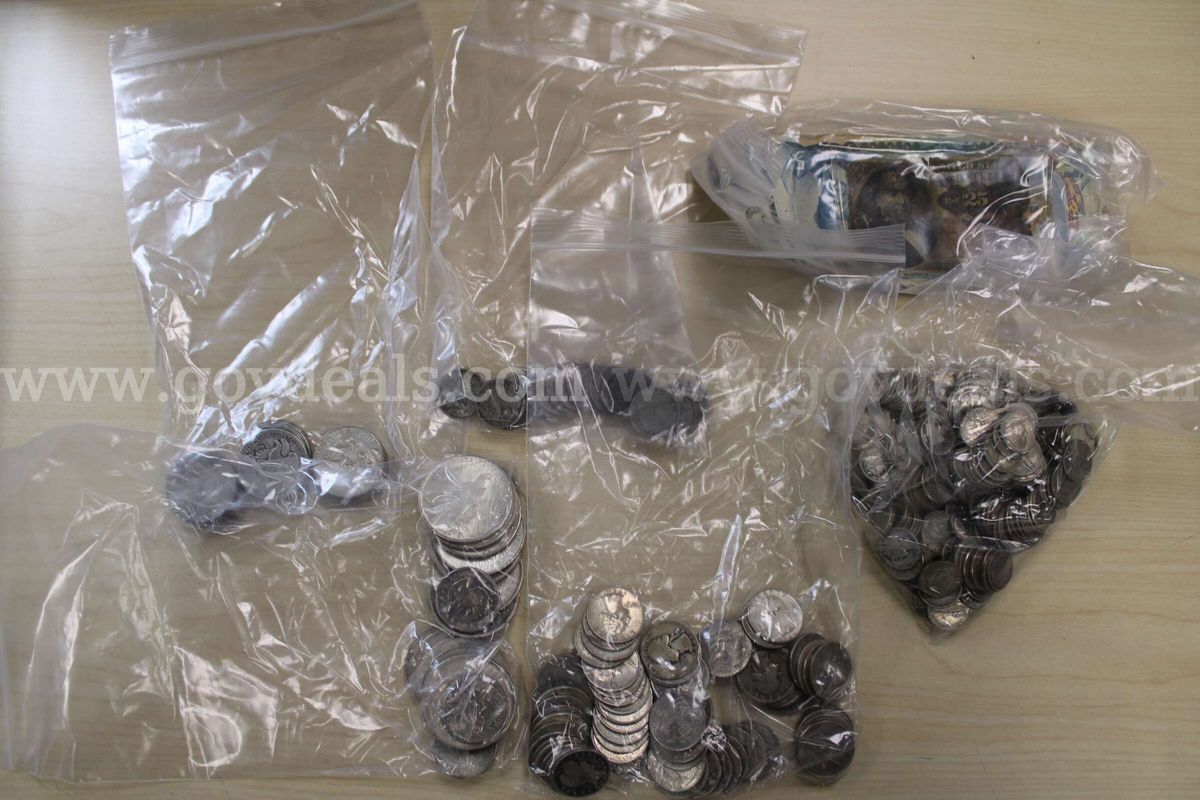 $5.00 BILL (2), $2.00 BILL (1), $1.00 BILL (32), 0.10 COIN (241) 0.05 COIN (23)