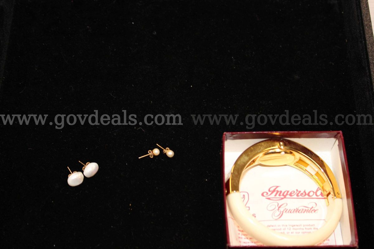 WATCH (1); EARRING, PAIR (2)