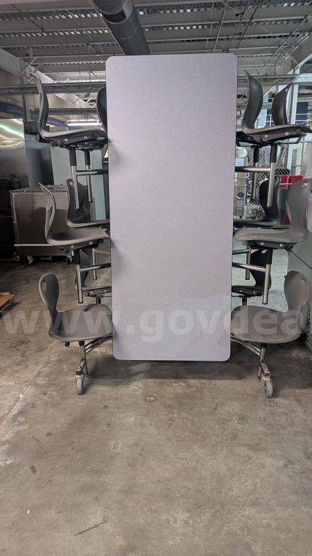 Cafeteria Table with Attached Seating Qty. 4