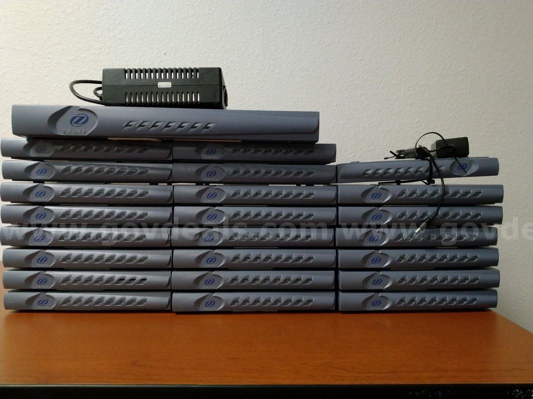 Lot of Complete 24-Channel Zhone SHDSL Network System: (1) RAPTOR-XP-170-WC + (23) ETHX-3024 Modems